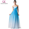 Grace Karin Senhoras Strapless Gradiente Cor Ombre Vestido Longo Formal Gowns CL6173-2 #